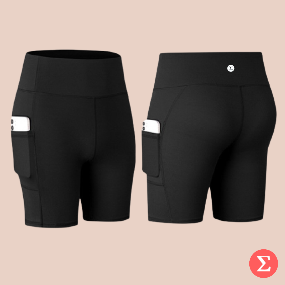 ClassicBlend High Waisted Biker Shorts (Dual side pockets)