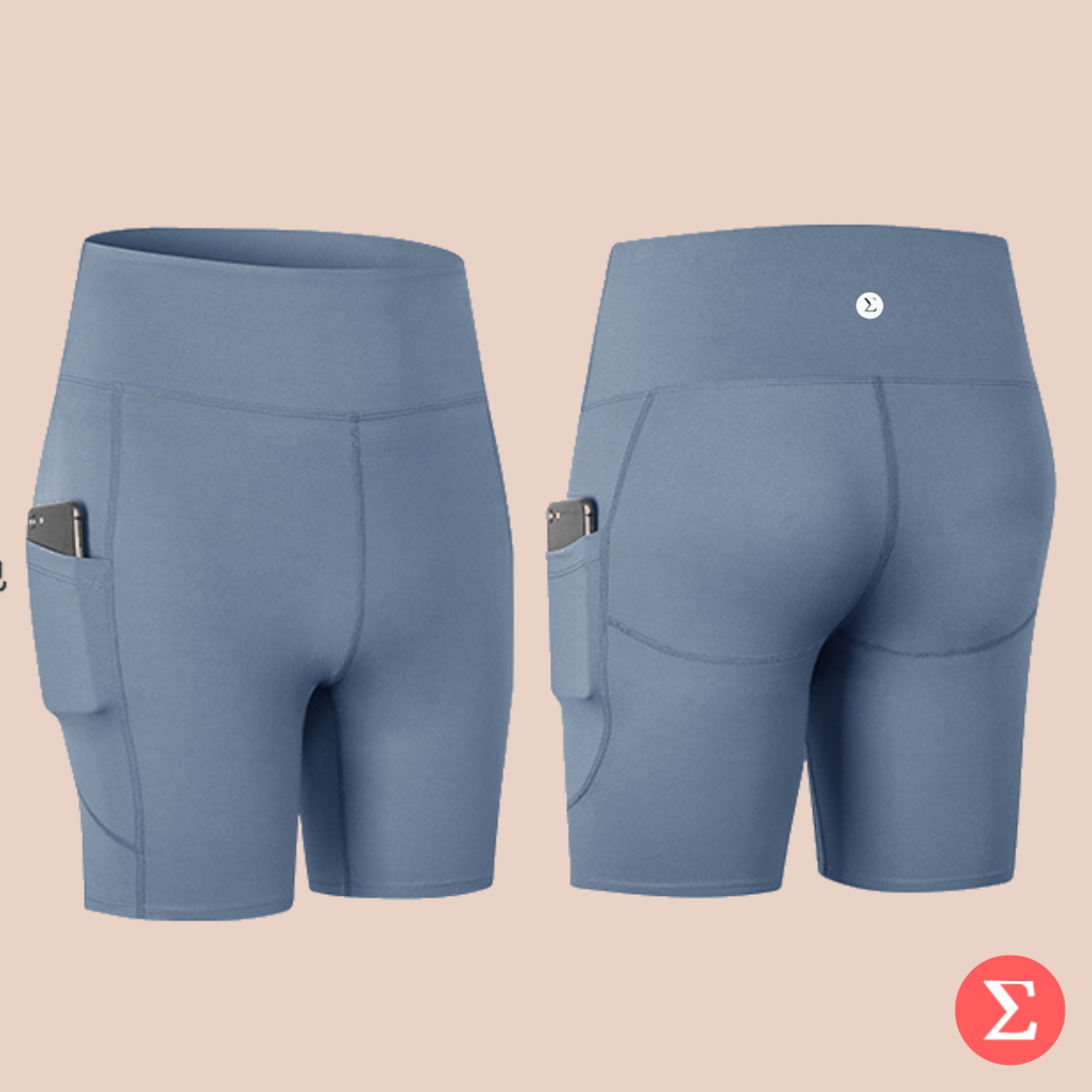ClassicBlend High Waisted Biker Shorts (Dual side pockets)