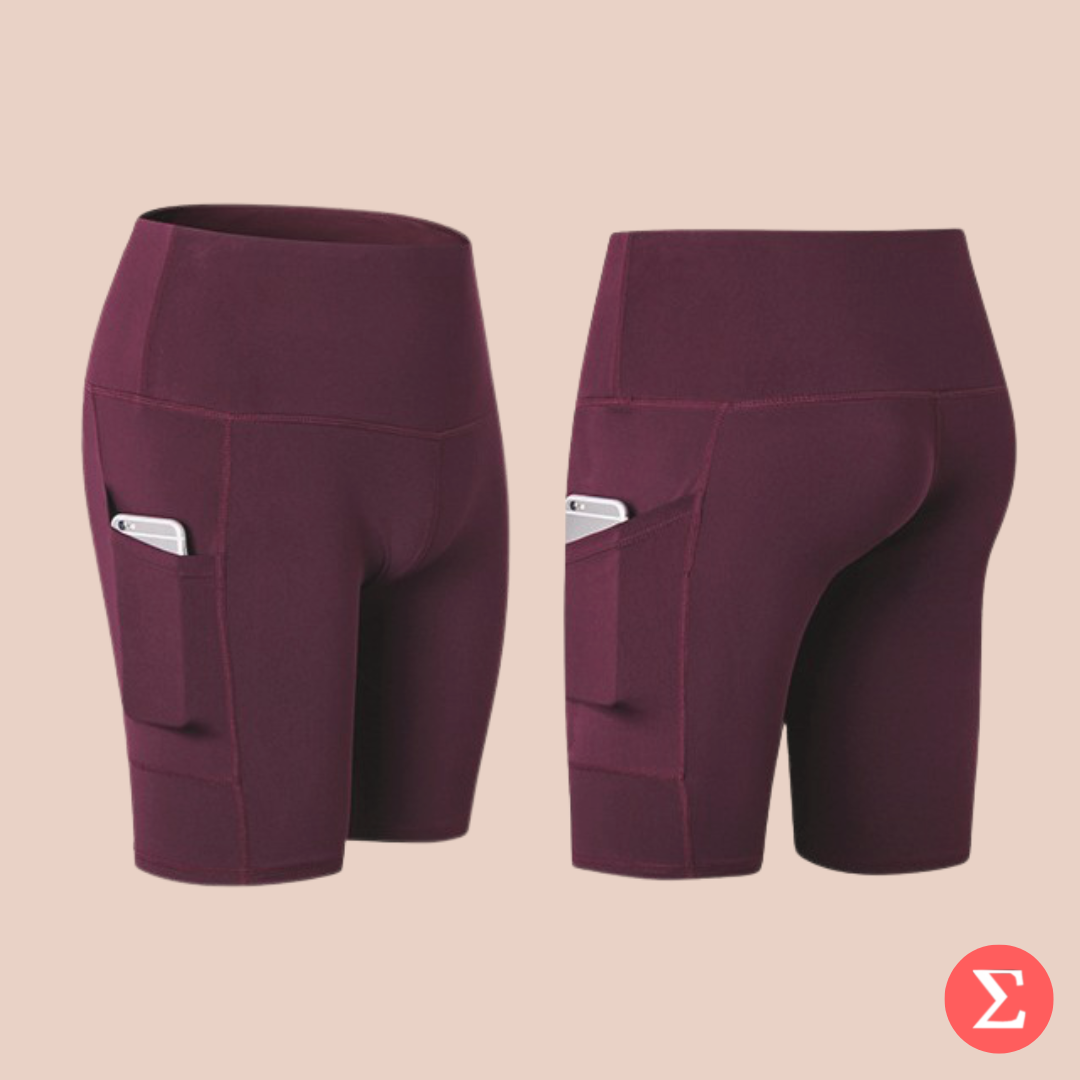 ClassicBlend High Waisted Biker Shorts (Dual side pockets)