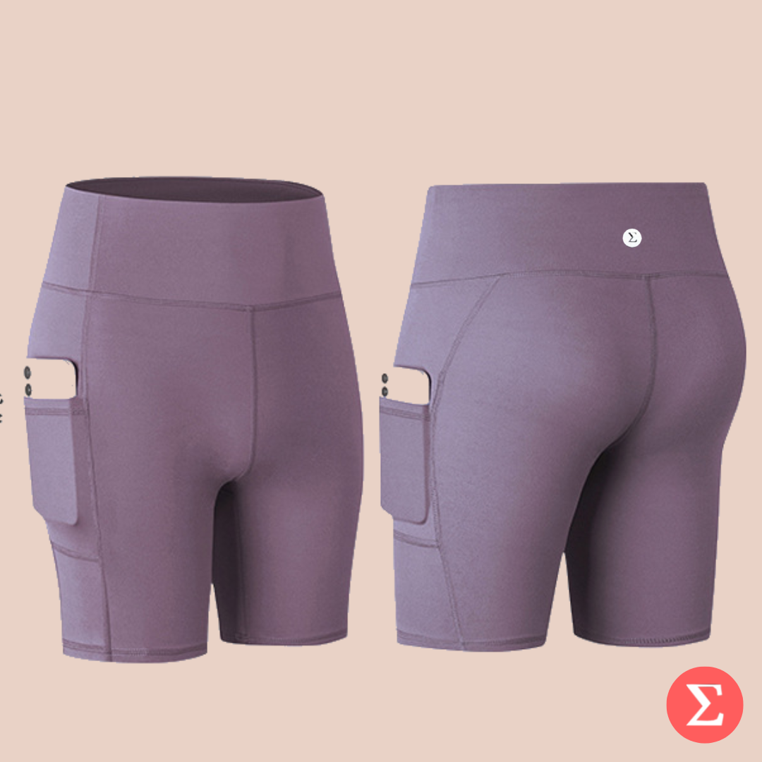 ClassicBlend High Waisted Biker Shorts (Dual side pockets)
