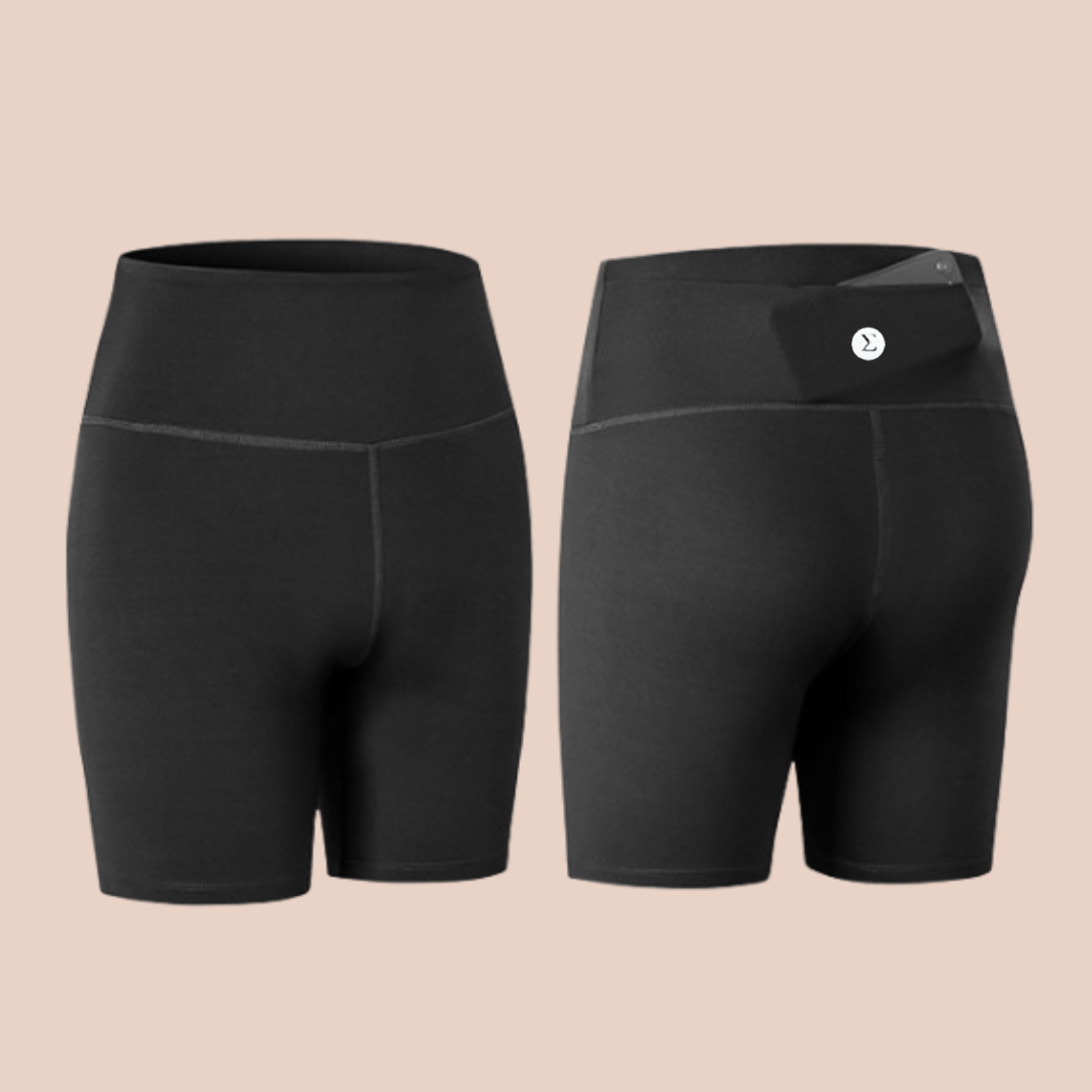 ClassicBlend High Waisted Biker Shorts (Back pocket)