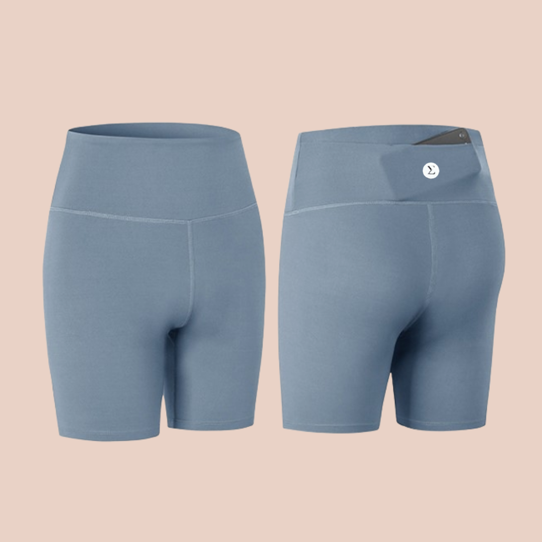 ClassicBlend High Waisted Biker Shorts (Back pocket)