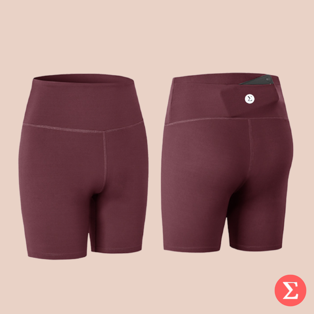 ClassicBlend High Waisted Biker Shorts (Back pocket)