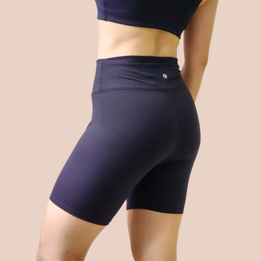 ClassicBlend High Waisted Biker Shorts (Back pocket)
