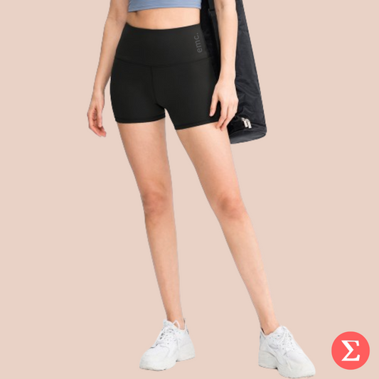 ClassicBlend High Waisted Gym Shorts (Back Pocket)