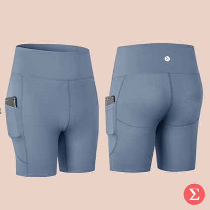 ClassicBlend High Waisted Biker Shorts (Dual side pockets)