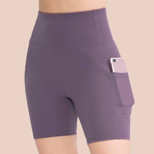 ClassicBlend High Waisted Biker Shorts (Dual side pockets)